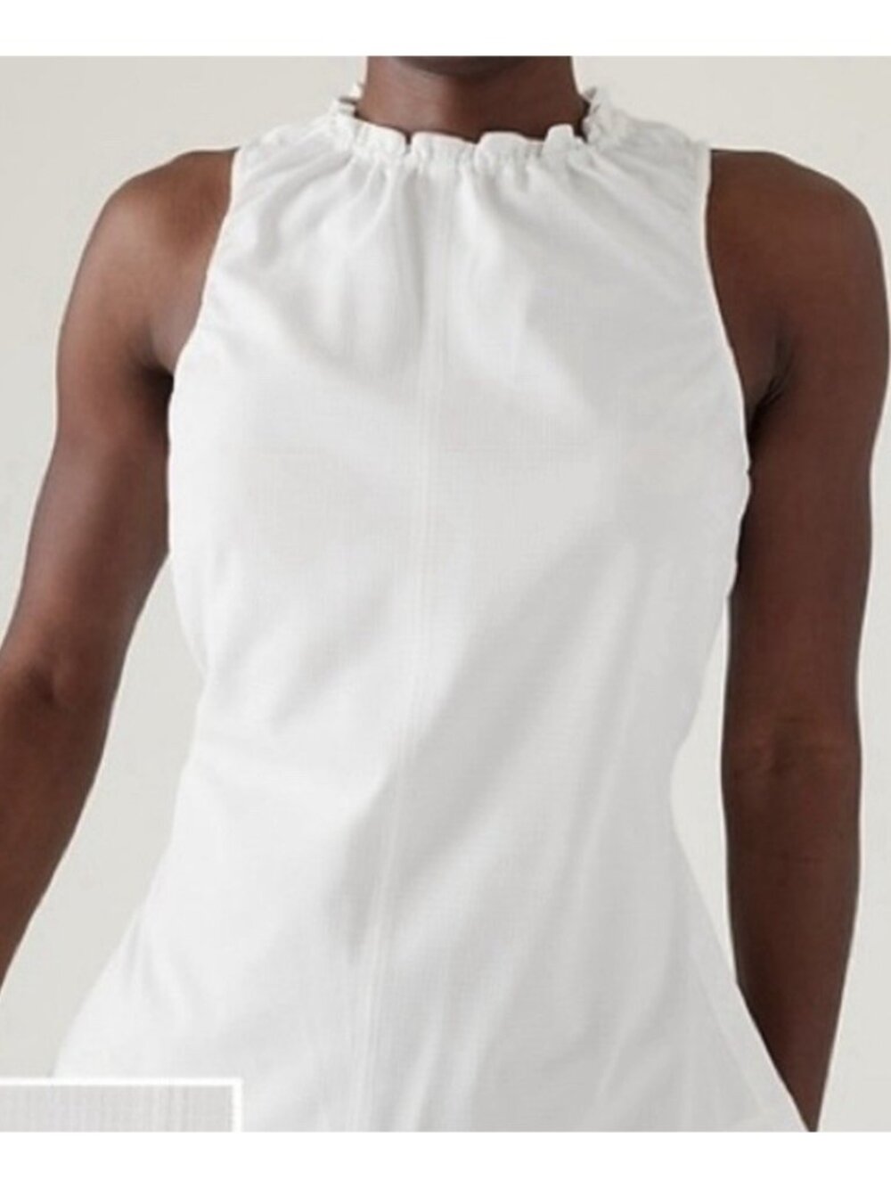 Athleta Boundless Tank Ruched Neck Sleeveless Cinch Waist Light Pink